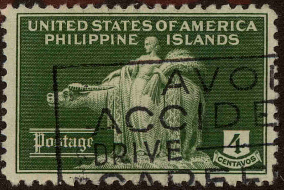 Front view of Philippines (US) 384 collectors stamp