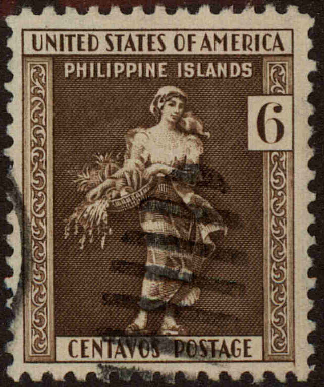 Front view of Philippines (US) 385 collectors stamp