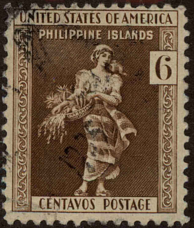 Front view of Philippines (US) 385 collectors stamp