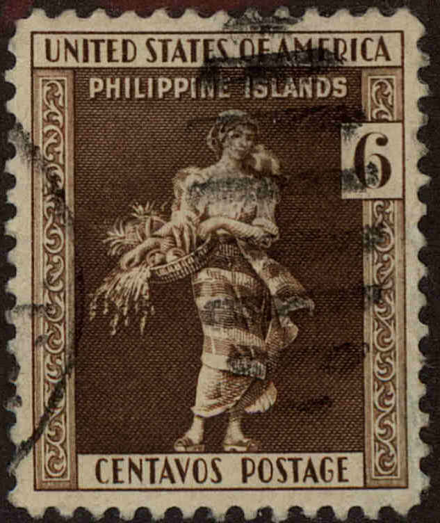 Front view of Philippines (US) 385 collectors stamp