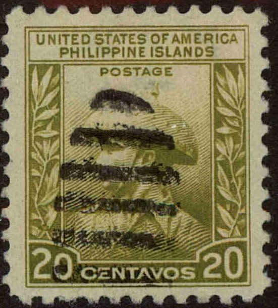 Front view of Philippines (US) 390 collectors stamp