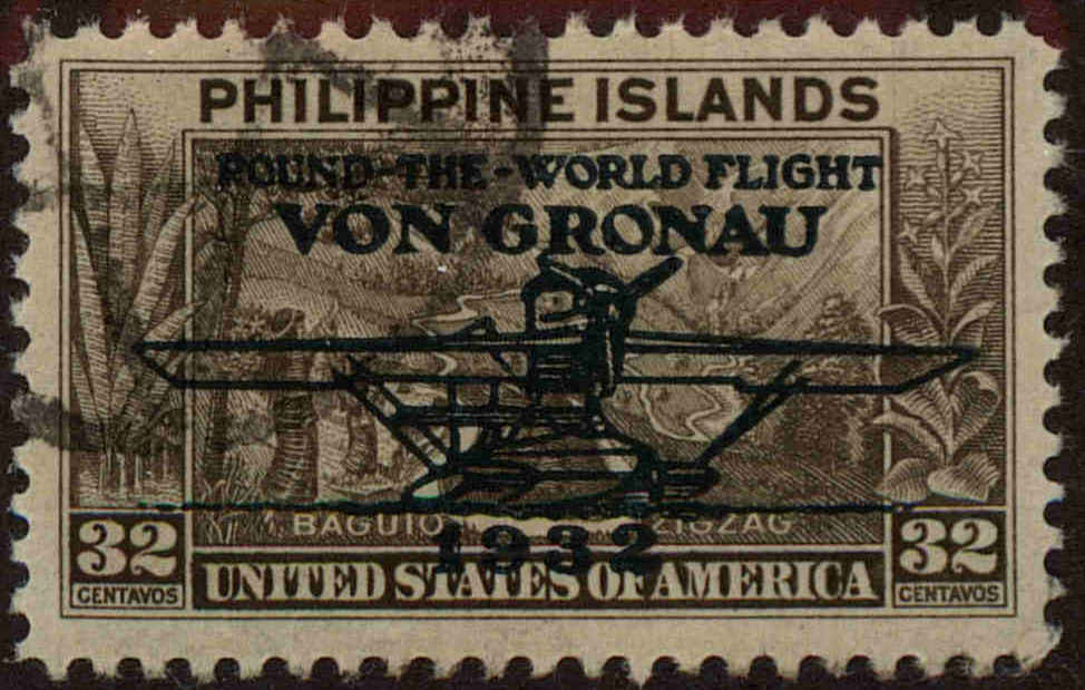 Front view of Philippines (US) C35 collectors stamp