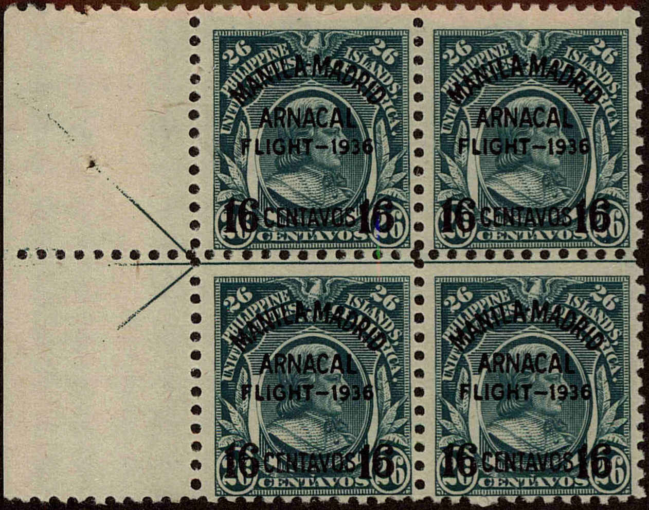 Front view of Philippines (US) C56 collectors stamp