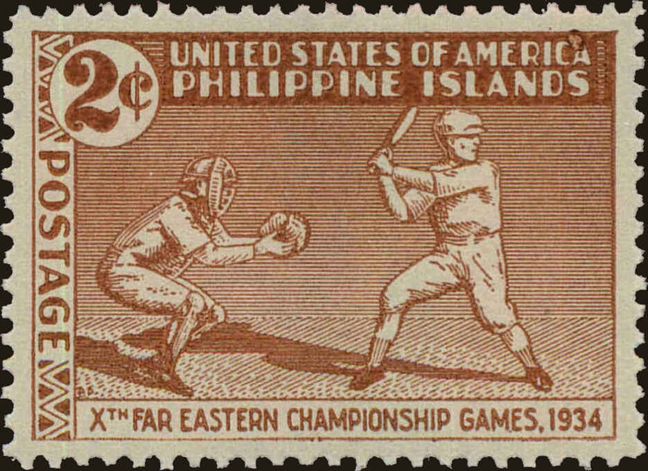 Front view of Philippines (US) 380 collectors stamp