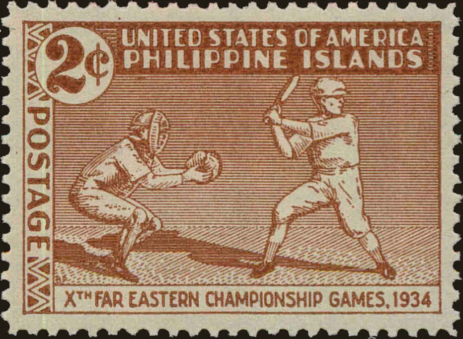 Front view of Philippines (US) 380 collectors stamp