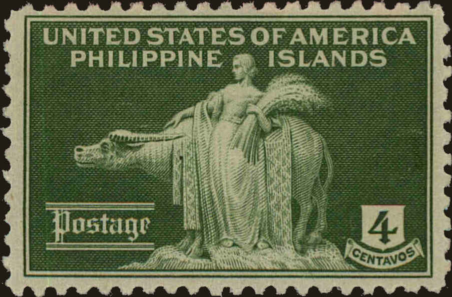 Front view of Philippines (US) 384 collectors stamp