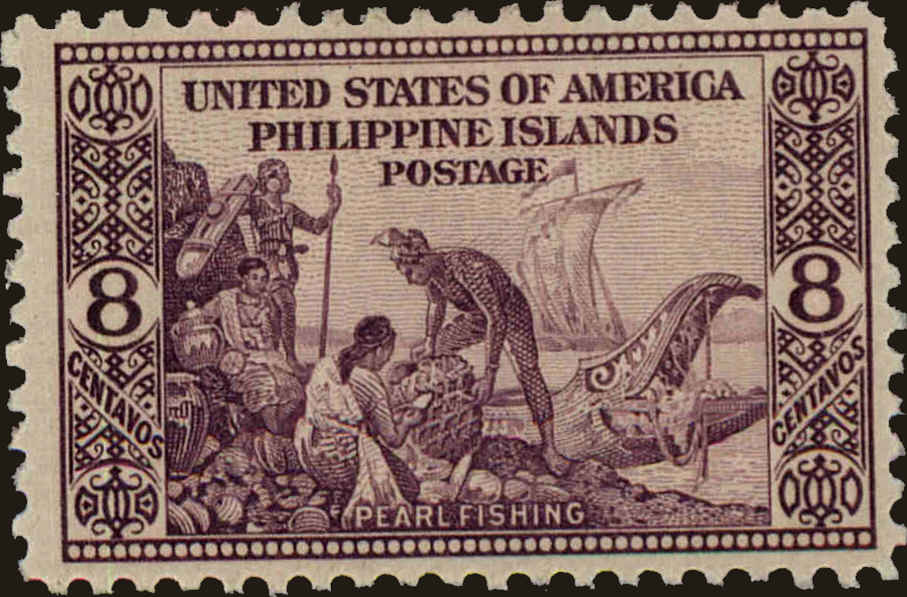Front view of Philippines (US) 386 collectors stamp