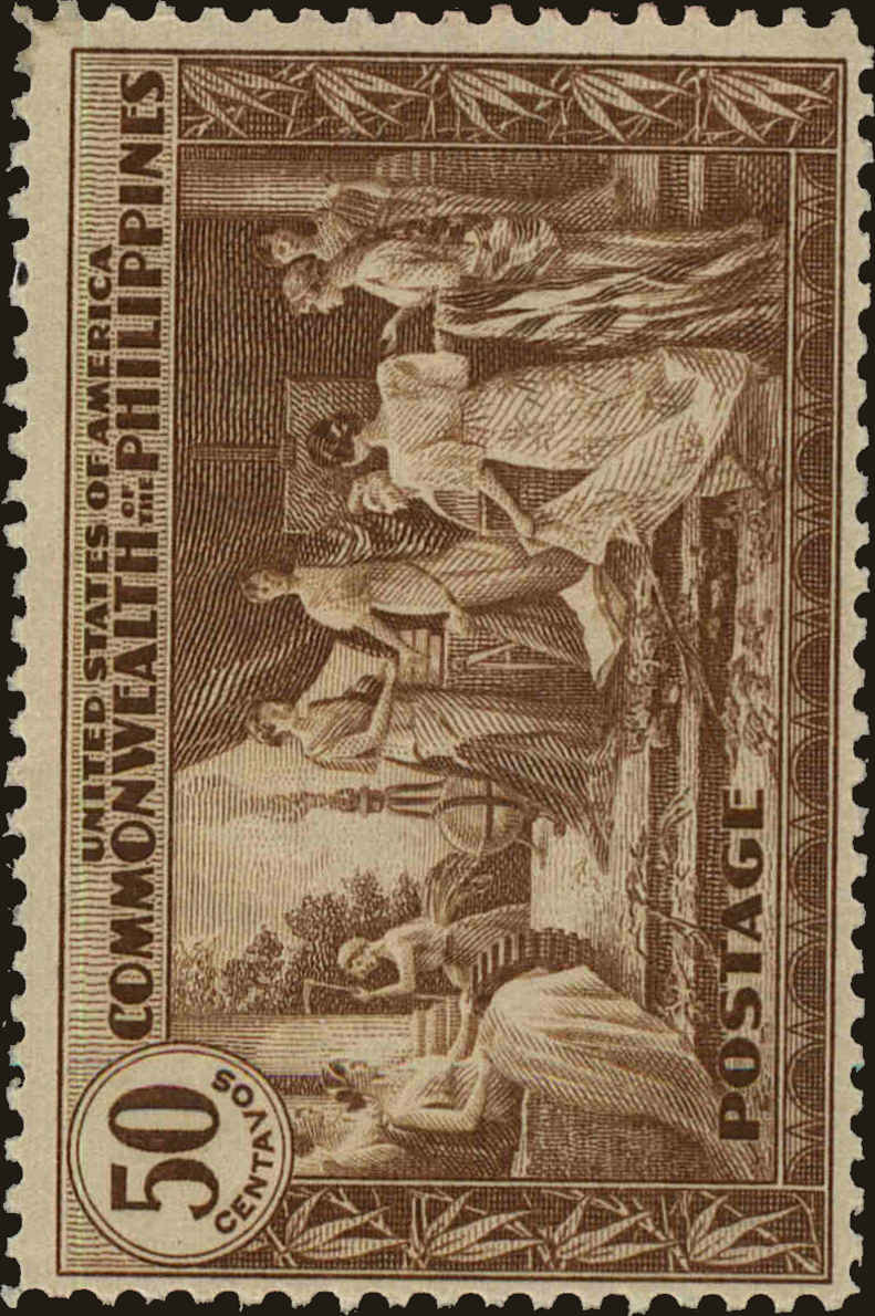 Front view of Philippines (US) 401 collectors stamp