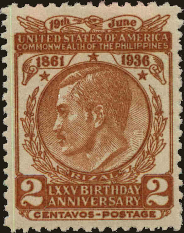 Front view of Philippines (US) 402 collectors stamp