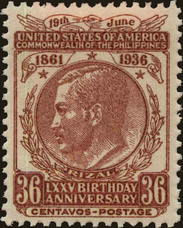 Front view of Philippines (US) 404 collectors stamp