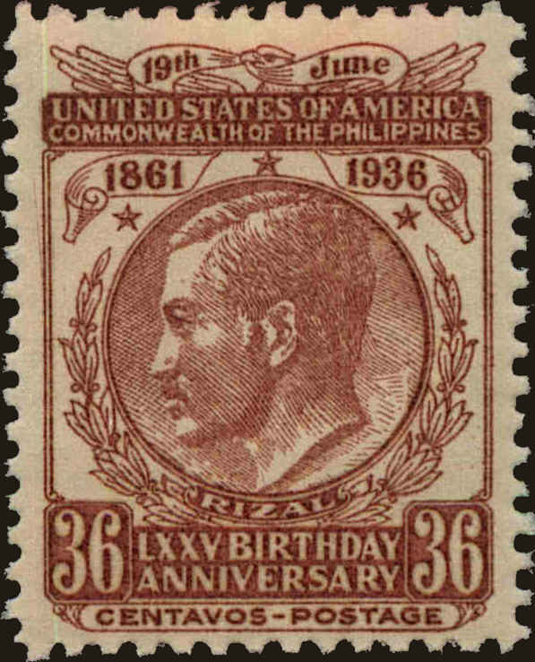 Front view of Philippines (US) 404 collectors stamp