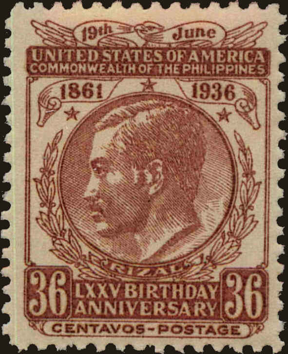 Front view of Philippines (US) 404 collectors stamp