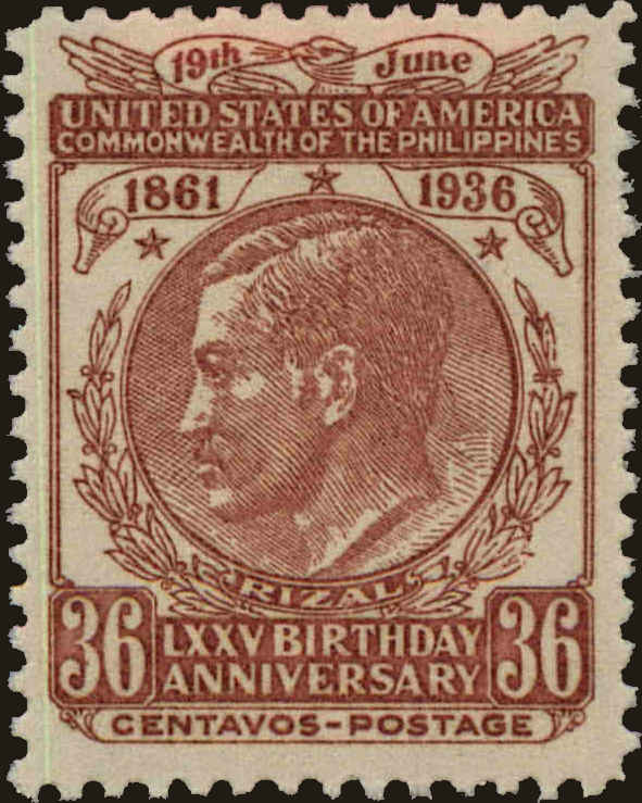 Front view of Philippines (US) 404 collectors stamp