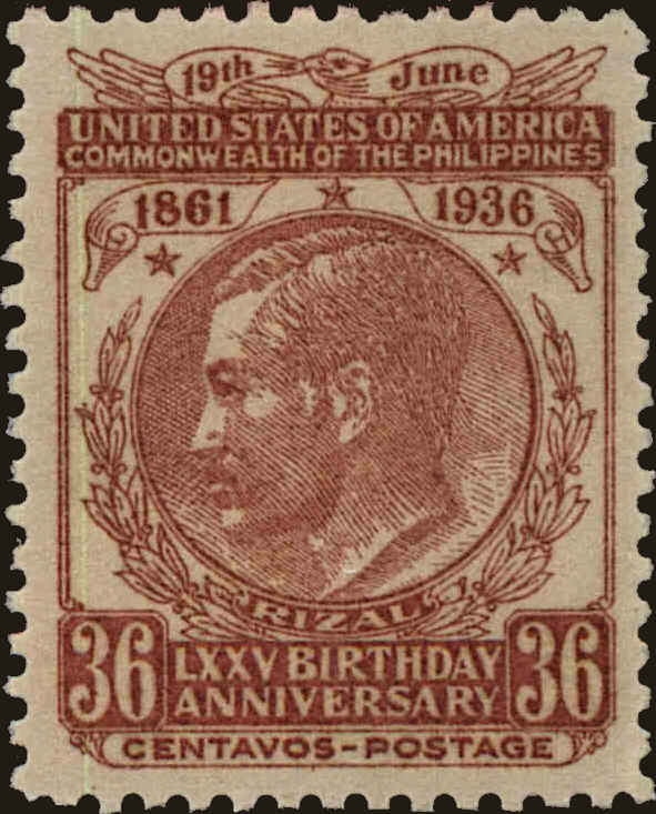Front view of Philippines (US) 404 collectors stamp