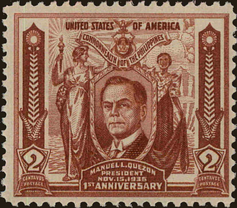 Front view of Philippines (US) 408 collectors stamp