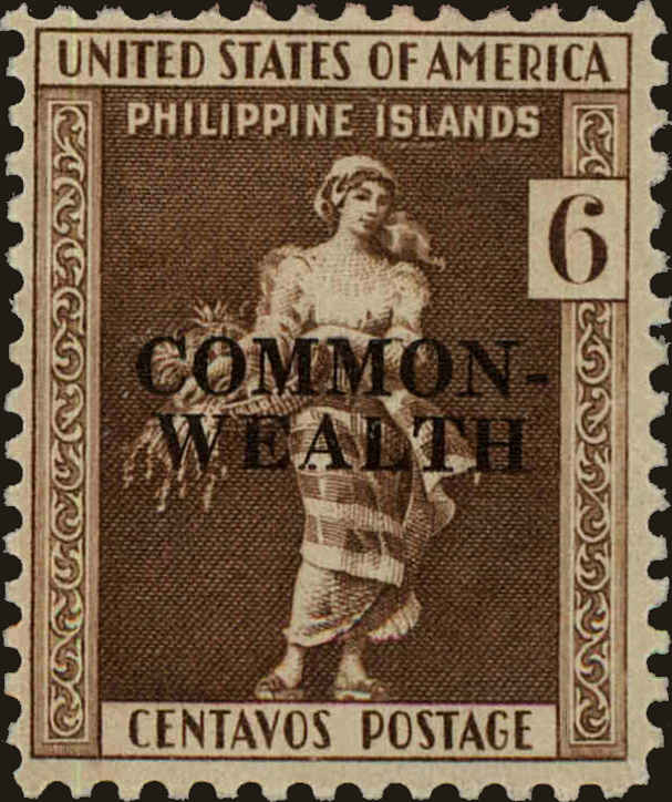 Front view of Philippines (US) 413 collectors stamp