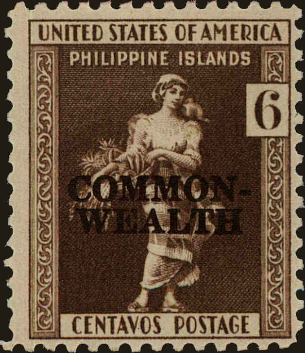 Front view of Philippines (US) 413 collectors stamp