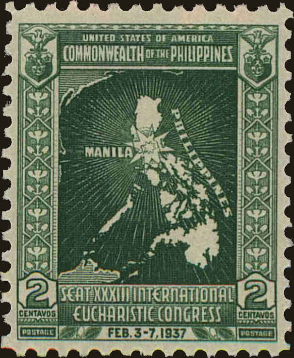 Front view of Philippines (US) 425 collectors stamp