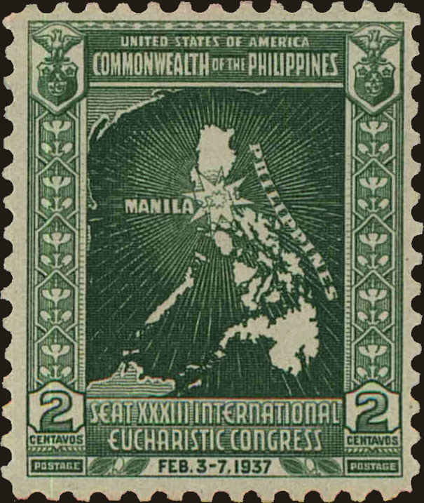 Front view of Philippines (US) 425 collectors stamp