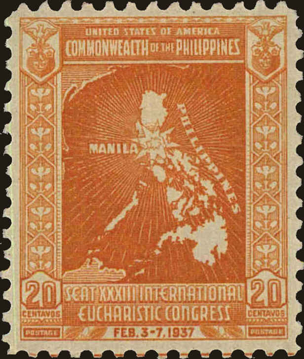 Front view of Philippines (US) 428 collectors stamp