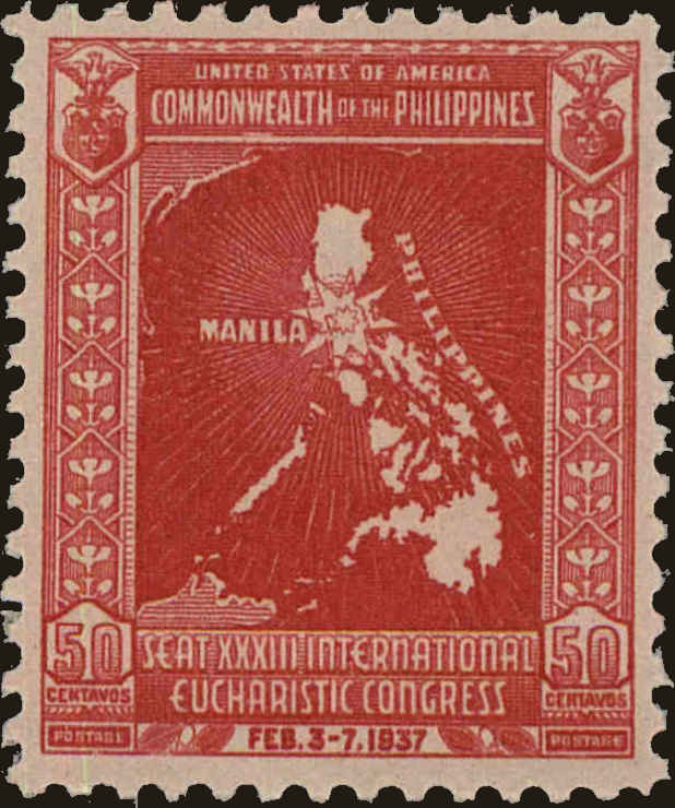 Front view of Philippines (US) 430 collectors stamp