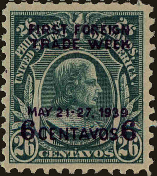 Front view of Philippines (US) 450 collectors stamp