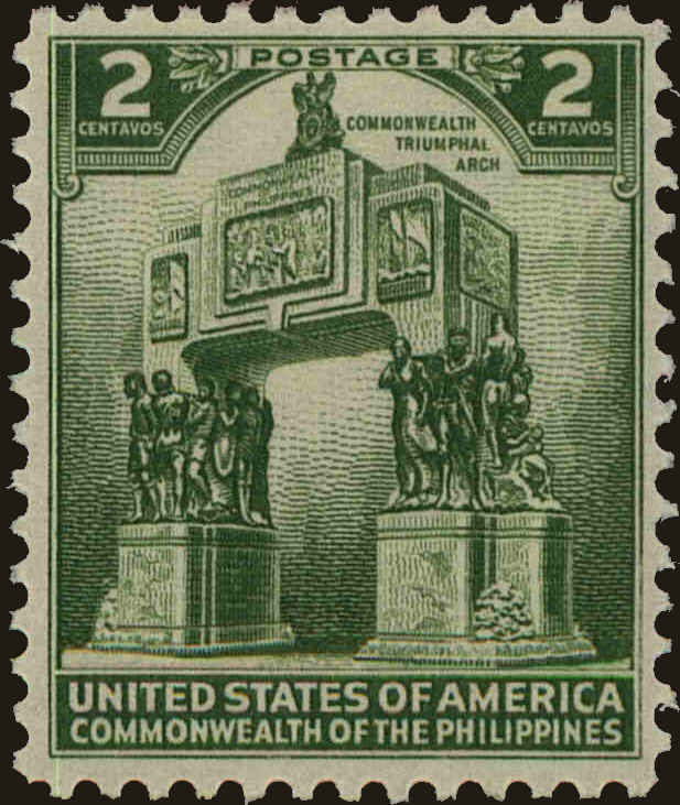 Front view of Philippines (US) 452 collectors stamp