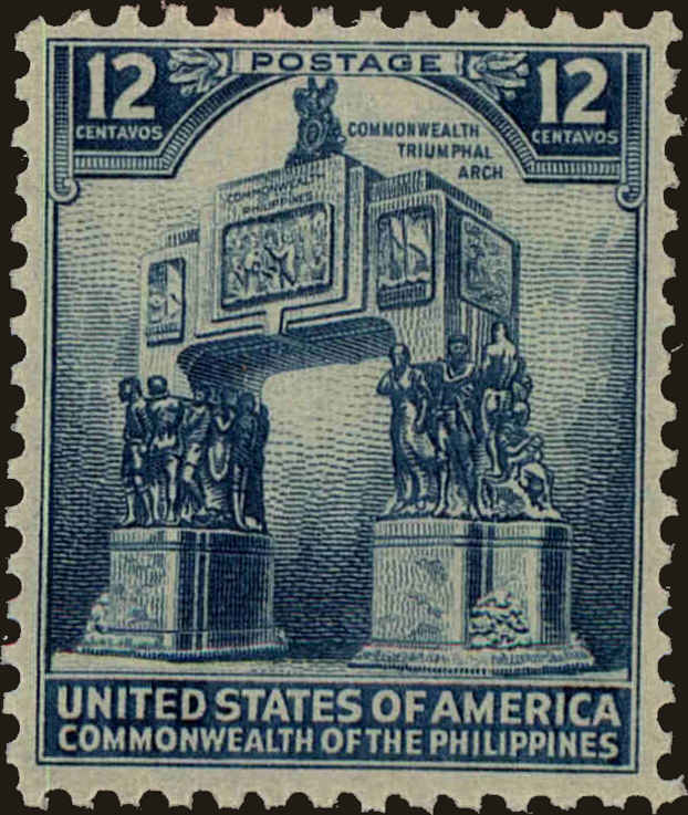 Front view of Philippines (US) 454 collectors stamp