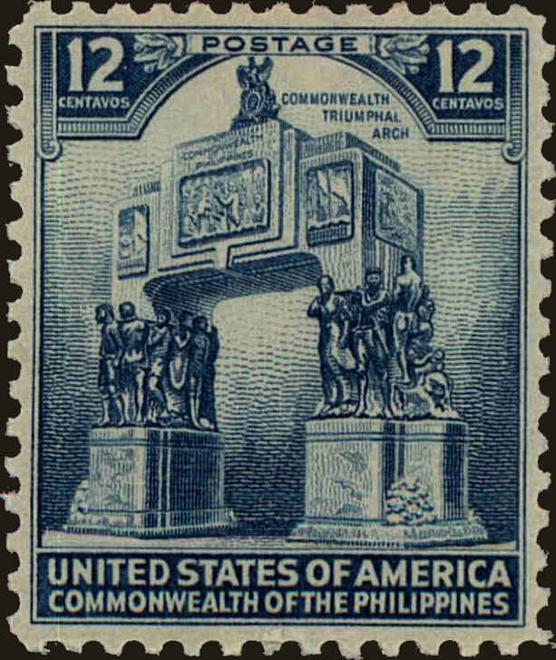 Front view of Philippines (US) 454 collectors stamp