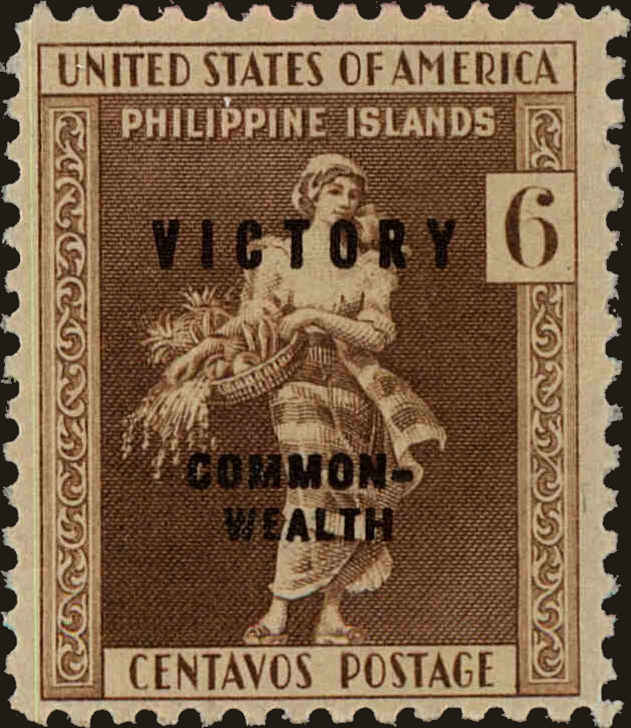 Front view of Philippines (US) 487 collectors stamp