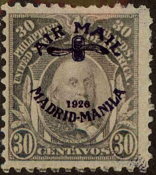 Front view of Philippines (US) C12 collectors stamp