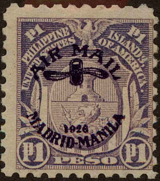 Front view of Philippines (US) C17 collectors stamp