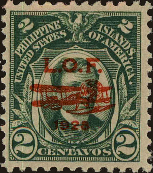 Front view of Philippines (US) C18 collectors stamp