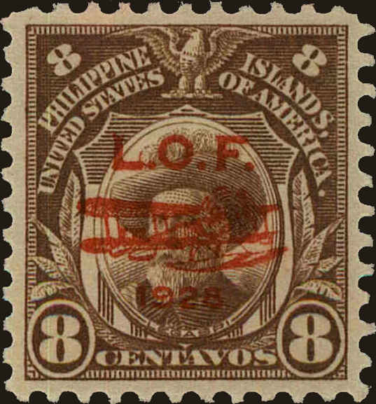 Front view of Philippines (US) C21 collectors stamp