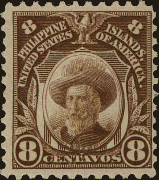 Front view of Philippines (US) 264 collectors stamp