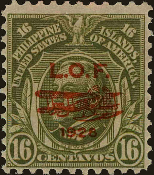 Front view of Philippines (US) C24 collectors stamp