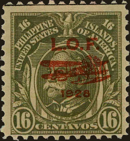 Front view of Philippines (US) C24 collectors stamp