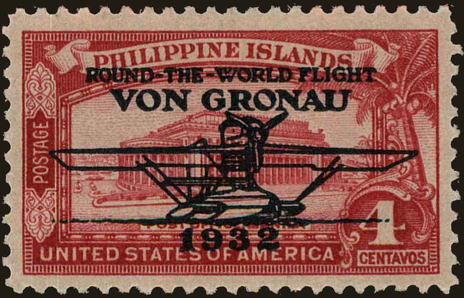 Front view of Philippines (US) C30 collectors stamp