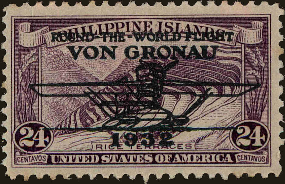 Front view of Philippines (US) C34 collectors stamp