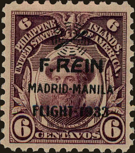 Front view of Philippines (US) C38 collectors stamp