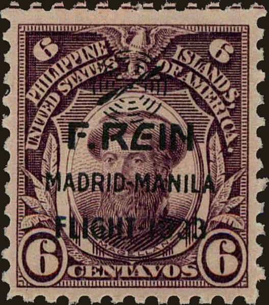 Front view of Philippines (US) C38 collectors stamp