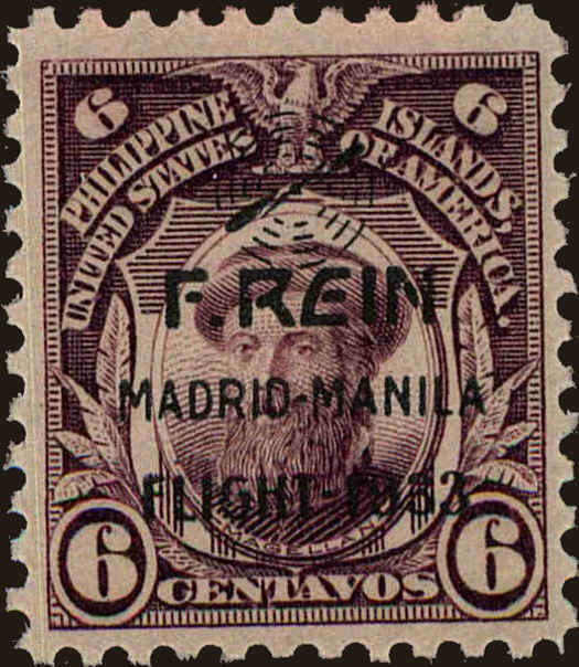 Front view of Philippines (US) C38 collectors stamp