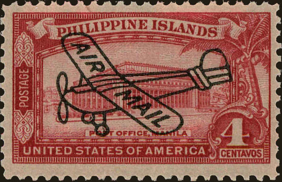 Front view of Philippines (US) C47 collectors stamp