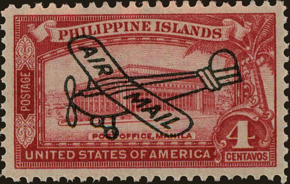 Front view of Philippines (US) C47 collectors stamp