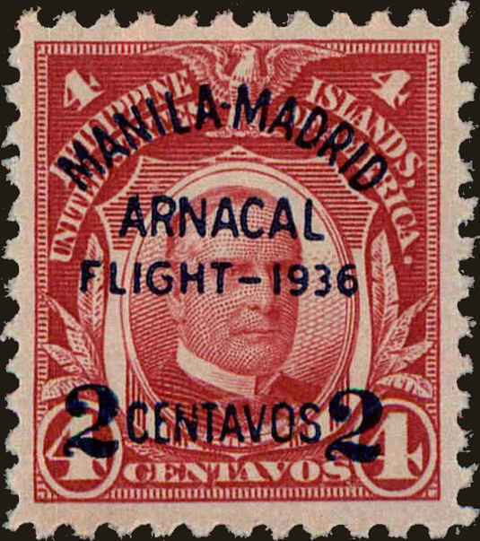 Front view of Philippines (US) C54 collectors stamp