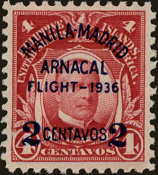 Front view of Philippines (US) C54 collectors stamp