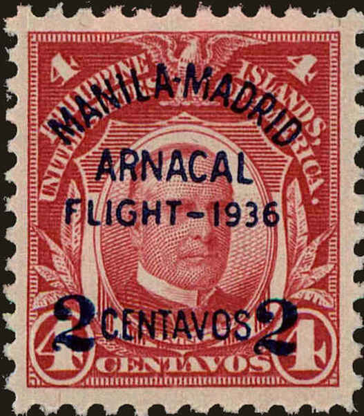 Front view of Philippines (US) C54 collectors stamp