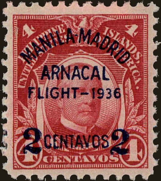 Front view of Philippines (US) C54 collectors stamp