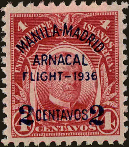 Front view of Philippines (US) C54 collectors stamp