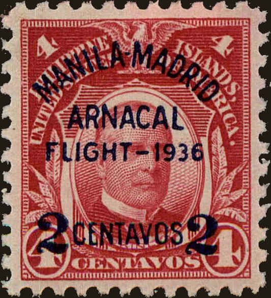 Front view of Philippines (US) C54 collectors stamp